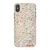 Wall Panel with Garden Urn - Painted Silk Phone Case Iphone x / Matte Floral Bird Patterned Phone Case Painted Silk Wall, Elegantly Woven