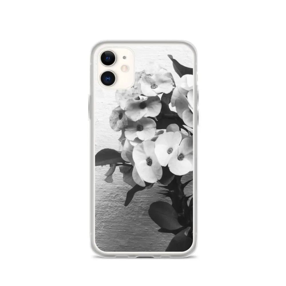 Wallflower Floral Iphone Case - Black And White - Iphone 11 - Mobile Phone Cases - Aesthetic Art