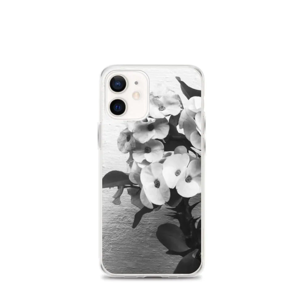 Wallflower Floral Iphone Case - Black And White - Iphone 12 Mini - Mobile Phone Cases - Aesthetic Art
