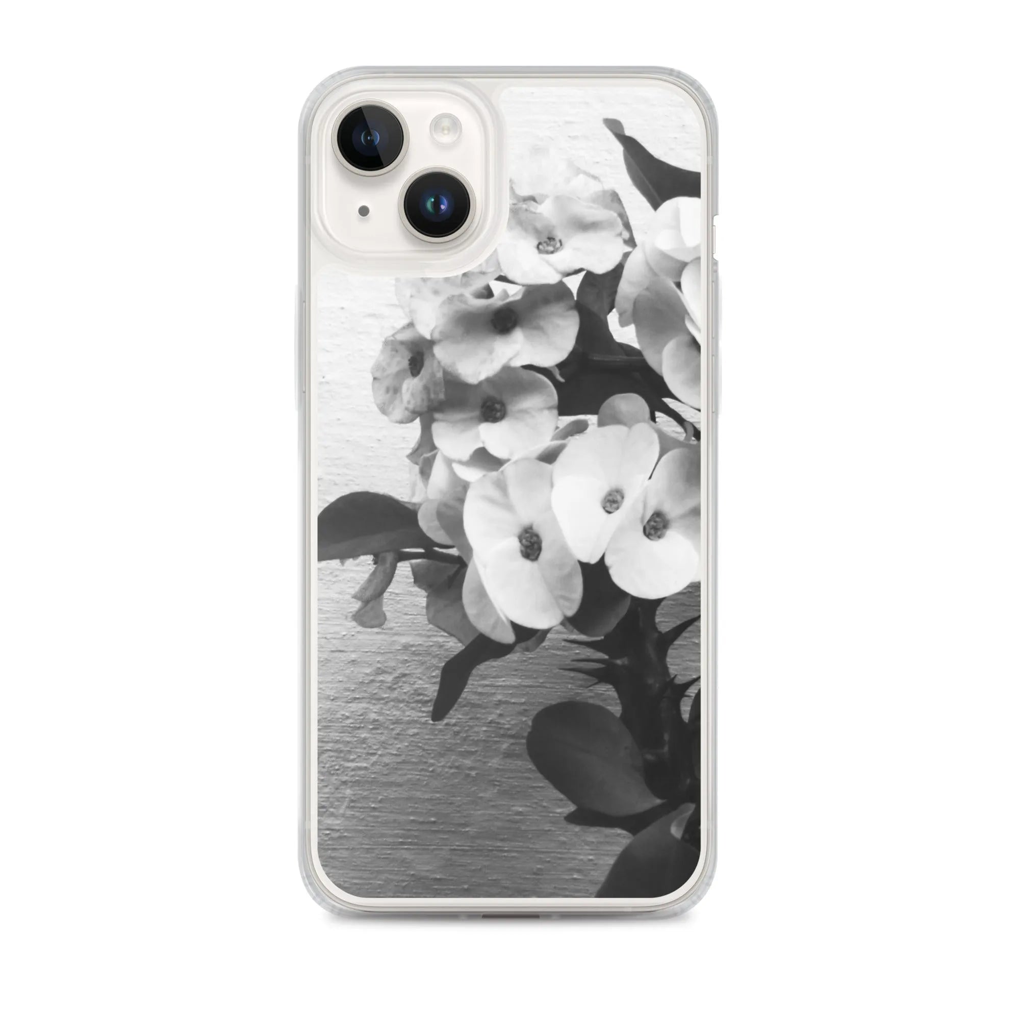 Wallflower Floral Iphone Case - Black And White - Iphone 14 Plus - Mobile Phone Cases - Aesthetic Art