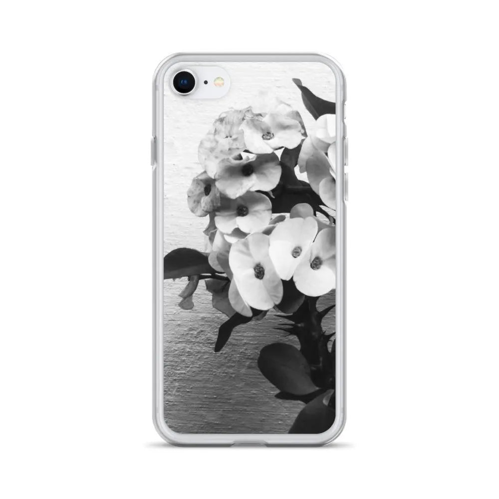 Wallflower Floral Iphone Case - Black And White - Iphone Se - Mobile Phone Cases - Aesthetic Art