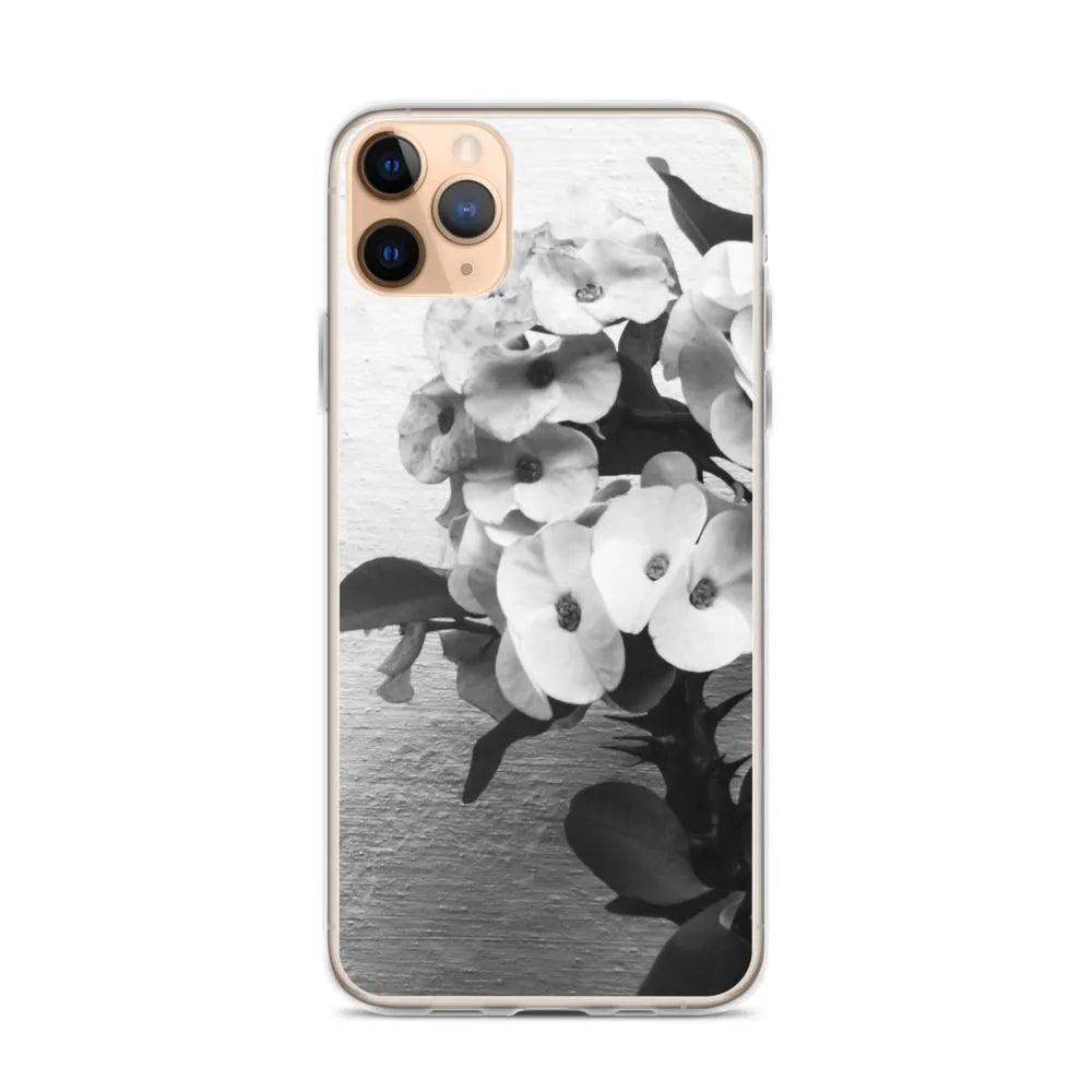 Wallflower Floral Iphone Case - Black And White - Iphone 11 Pro Max - Mobile Phone Cases - Aesthetic Art