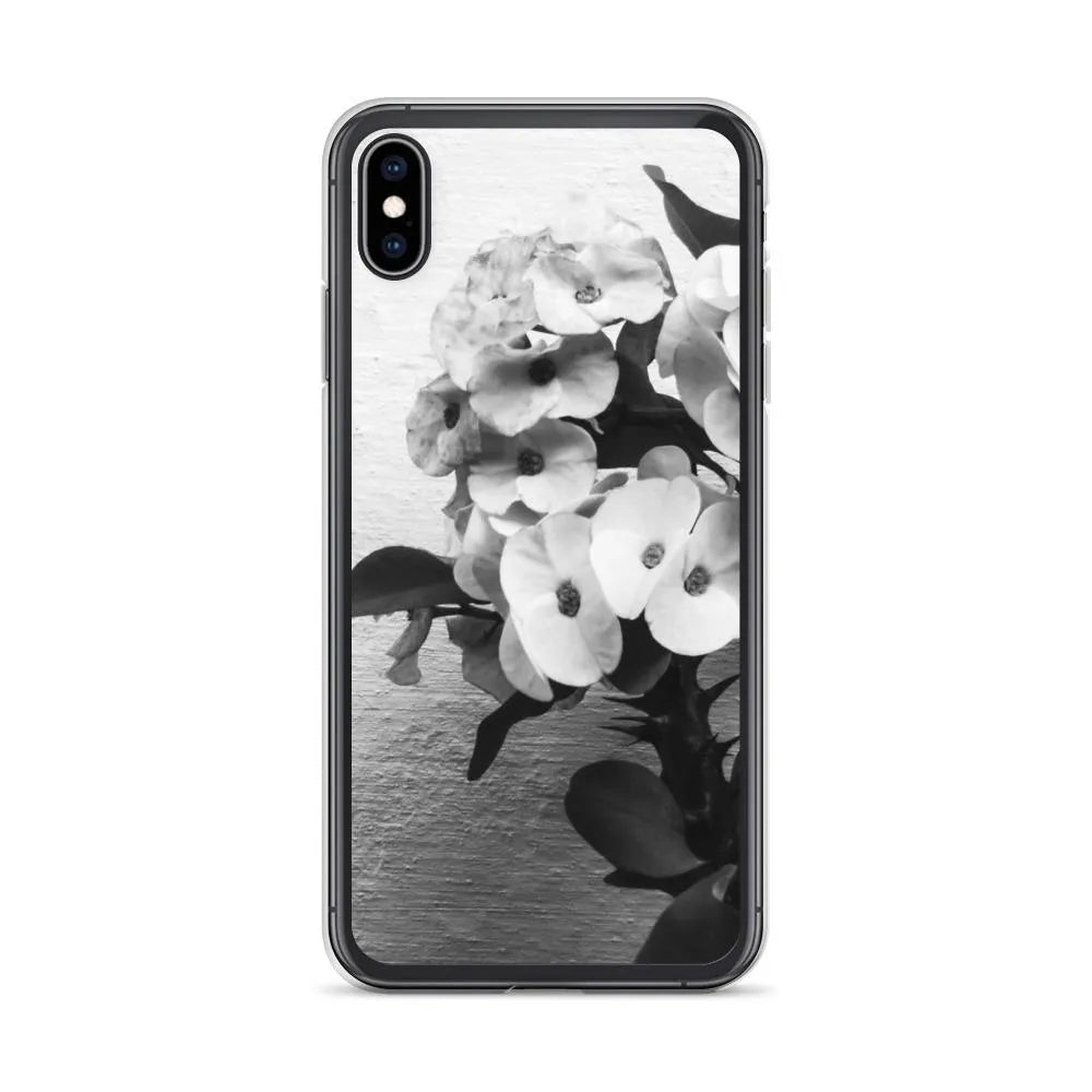 Wallflower Floral Iphone Case - Black And White - Iphone Xs Max - Mobile Phone Cases - Aesthetic Art