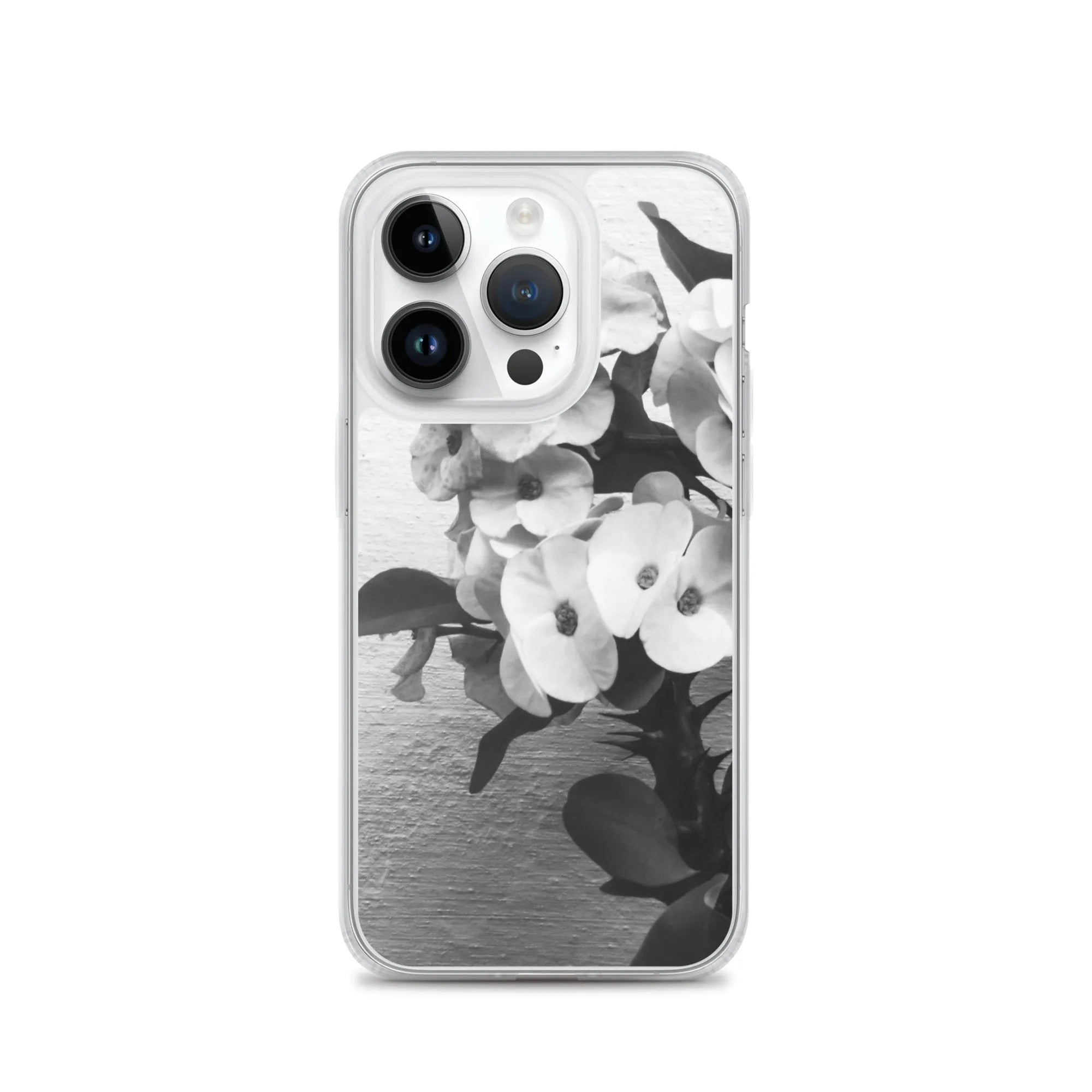 Wallflower Floral Iphone Case - Black And White - Iphone 14 Pro - Mobile Phone Cases - Aesthetic Art