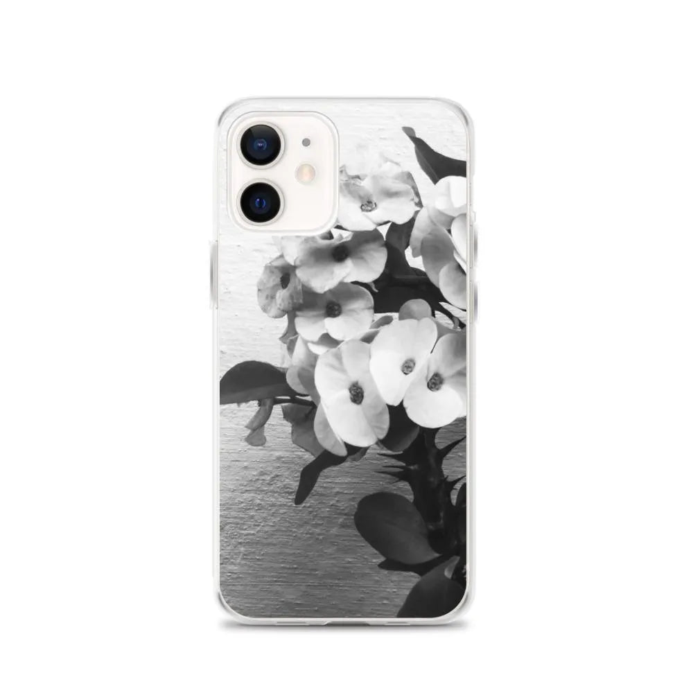 Wallflower Floral Iphone Case - Black And White - Iphone 12 - Mobile Phone Cases - Aesthetic Art