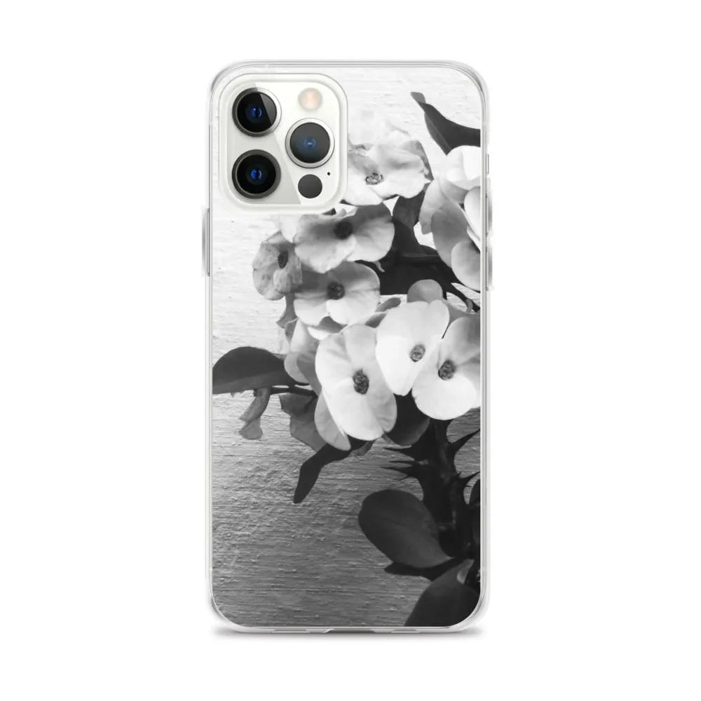 Wallflower Floral Iphone Case - Black And White - Iphone 12 Pro Max - Mobile Phone Cases - Aesthetic Art