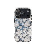Wallflower - William Morris Botanical Pattern Iphone Case 17 Pro / Matte Blue White Floral Iphone Case Marble Texture William Morris