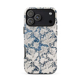 Wallflower - William Morris Botanical Pattern Iphone Case 17 Pro Max / Matte White Blue Floral Patterned Phone Case Black Camera William
