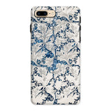 Wallflower - William Morris Botanical Pattern Iphone Case, 8 Plus / Matte, Phone Case Blue White Ornate Floral Pattern