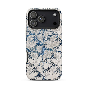 Wallflower - William Morris Botanical Pattern Iphone Case 17 Pro Max / Matte White Blue Floral Patterned Phone Case Black Camera William