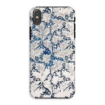 Wallflower - William Morris Botanical Pattern Iphone Case, Xs / Matte, Phone Case Blue White Floral Pattern