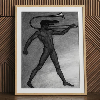 War Cry - Lámina artística de Sascha Schneider / Lienzo, 24x32’’ / 61x81cm / Marco natural / Passepartout, Pósters, impresiones y arte visual, Toby Leon