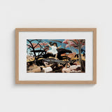War - Henri Rousseau Fine Art Print / Canvas Turning Innocence, Child-faced Rider Cutting, Flattened Color Planes Prints