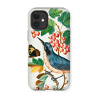 Warbler Admiral Wasps & Ants - James Bolton Iphone Case, 12 Mini / Matte, Phone Case Vintage Botanical Illustration Blue Bird Red
