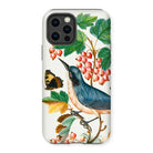 Warbler Admiral Wasps & Ants - James Bolton Iphone Case, 12 Pro / Matte, Phone Case Vintage Botanical Illustration Bird Butterfly Berries