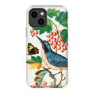Warbler Admiral Wasps & Ants - James Bolton Iphone Case, 14 / Matte, Phone Case Colorful Botanical Bird Illustration