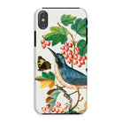 Warbler Admiral Wasps & Ants - James Bolton Iphone Case, Xs / Matte, Phone Case Vintage-style Botanical Illustration Bird Berries