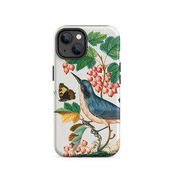 Warbler Admiral Wasps & Ants - James Bolton Phone Case Iphone 14 / Matte Bird Butterfly Phone Case James Bolton Art, 18th-century