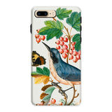 Warbler Admiral Wasps & Ants - James Bolton Phone Case Iphone 8 Plus / Matte Phone Case Vintage Botanical Illustration Blue Bird Red James