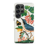 Warbler Admiral Wasps & Ants - James Bolton Phone Case Samsung Galaxy S25 Ultra / Matte Phone Case Detailed Illustration Blue Bird Perched