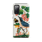 Warbler Admiral Wasps & Ants James Bolton Samsung Case, Galaxy S20 Fe / Matte, White Smartphone Case Colorful Illustration Bird Berries