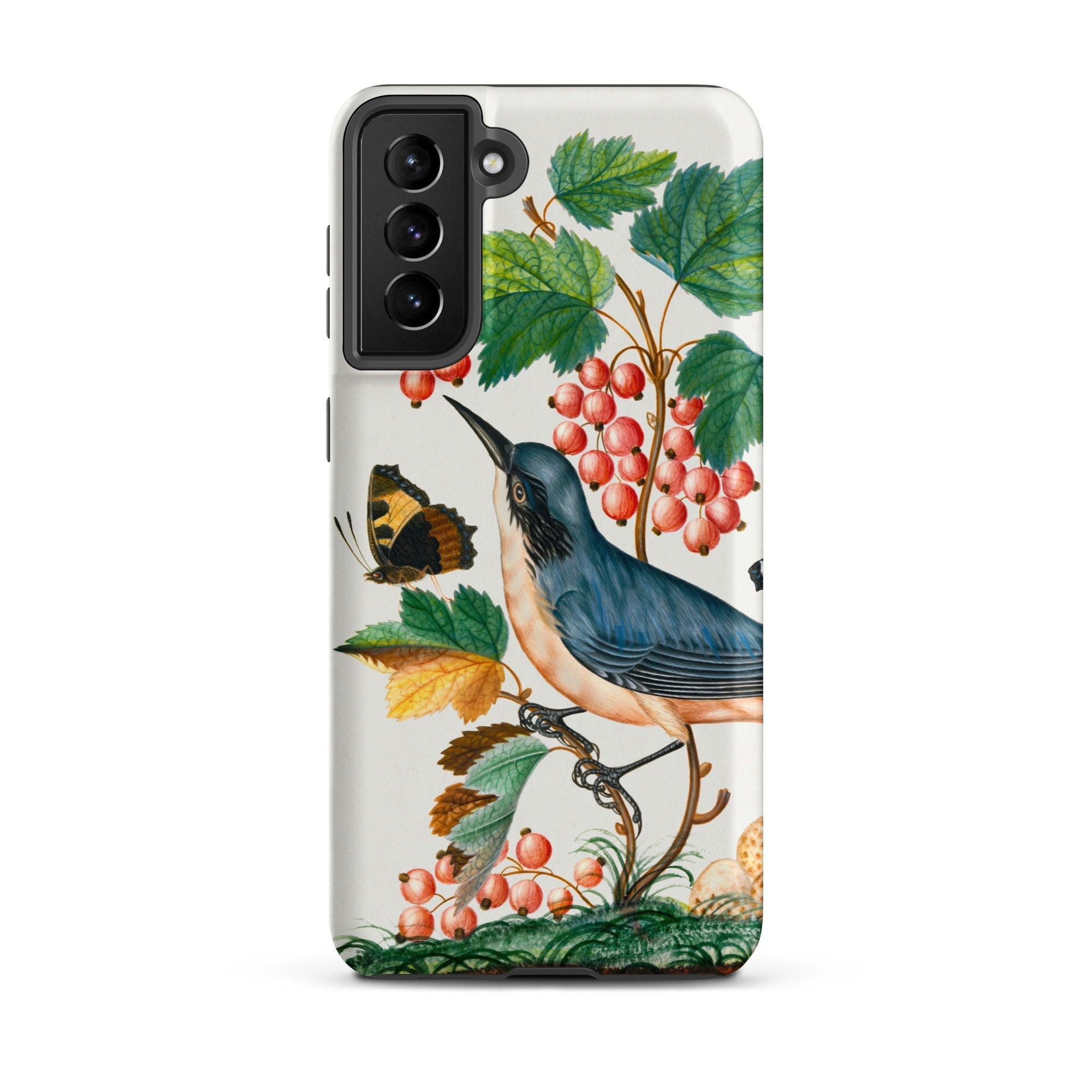 Warbler Admiral Wasps & Ants James Bolton Samsung Case, Galaxy S21 Plus / Matte, Smartphone Case Colorful Nature Themed Illustration Bird
