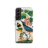 Warbler Admiral Wasps & Ants - James Bolton Samsung Case, Galaxy S22 / Matte, White Phone Case Colorful Illustration Bird Berries Butterfly