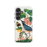 Warbler Admiral Wasps & Ants - James Bolton Samsung Case, Galaxy S25 / Matte, Phone Case Detailed Illustration Bird Berries Butterfly