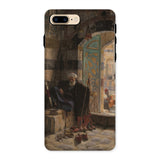 Warden of the Mosque - Gustave Bauernfeind Iphone Case, 8 Plus / Matte, Phone Case Painting Seated Man Traditional Middle Eastern