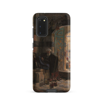 Warden of the Mosque - Gustave Bauernfeind Samsung Case, Galaxy S20 / Matte, Black Smartphone Case Classical Painting Man Window