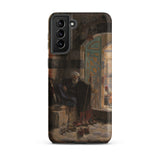 Warden of the Mosque - Gustave Bauernfeind Samsung Case, Galaxy S21 Plus / Matte, Smartphone Case Classical Painting Elderly Man Seated