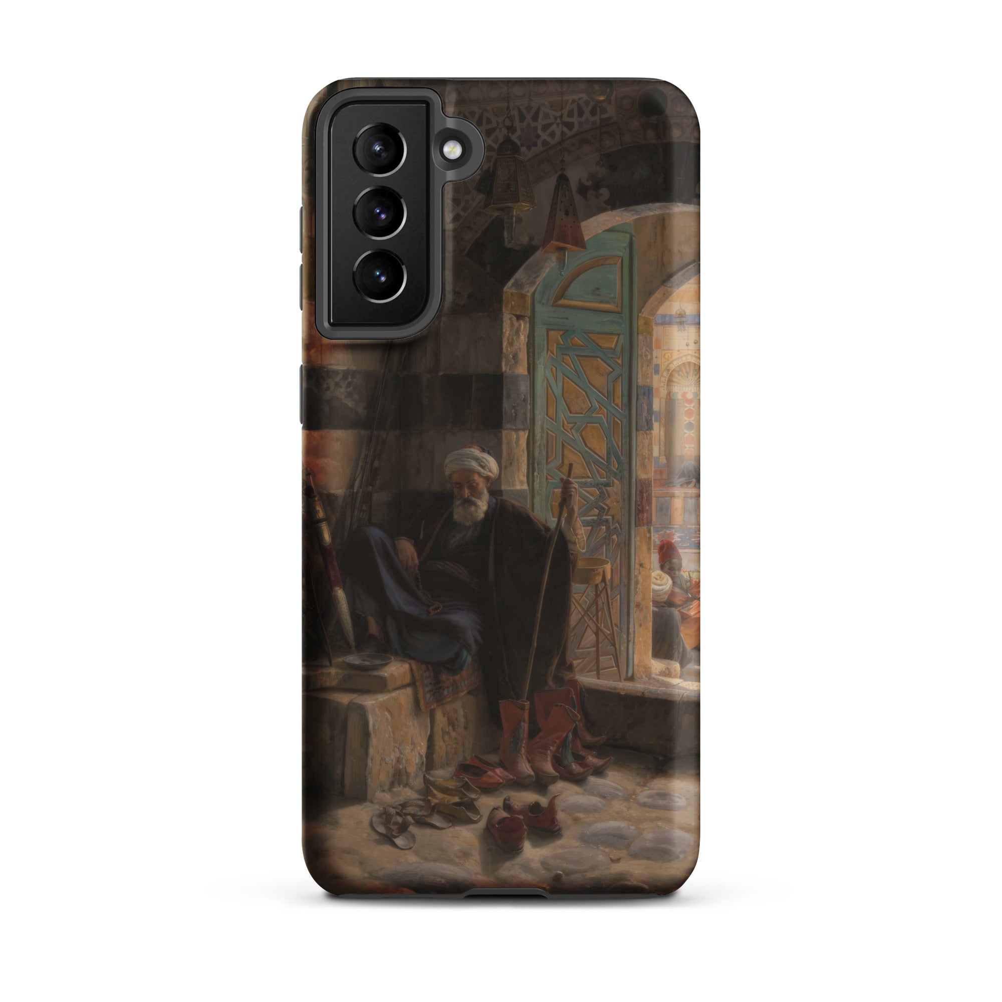 Warden of the Mosque Gustave Bauernfeind Samsung Case, Galaxy S21 Plus / Matte, Smartphone Case Classical Painting Elderly Man Seated