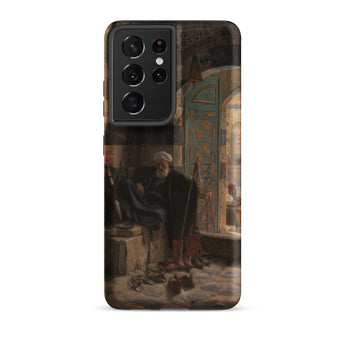 Warden of the Mosque - Gustave Bauernfeind Samsung Case, Galaxy S21 Ultra / Matte, Black Smartphone Case Printed Orientalist Painting