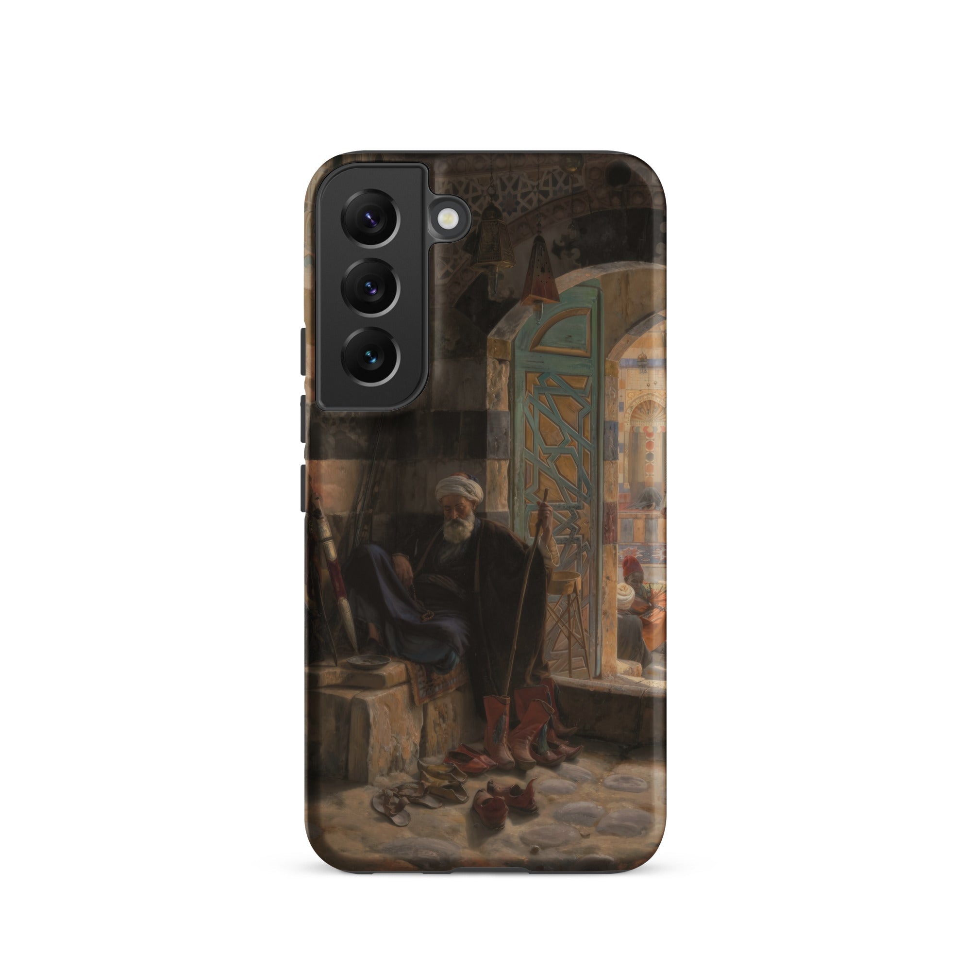 Warden of the Mosque Gustave Bauernfeind Samsung Case, Galaxy S22 / Matte, Smartphone Case Historical Oil Painting Elderly Man Seated