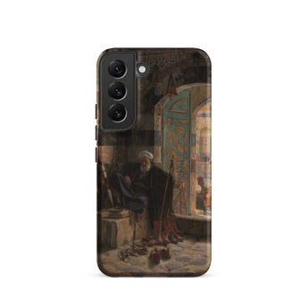 Warden of the Mosque - Gustave Bauernfeind Samsung Case, Galaxy S22 / Matte, Smartphone Case Historical Oil Painting Elderly Man Seated