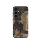 Warden of the Mosque - Gustave Bauernfeind Samsung Case, Galaxy S24 / Matte, Smartphone Case Classical Painting Seated Man Archway