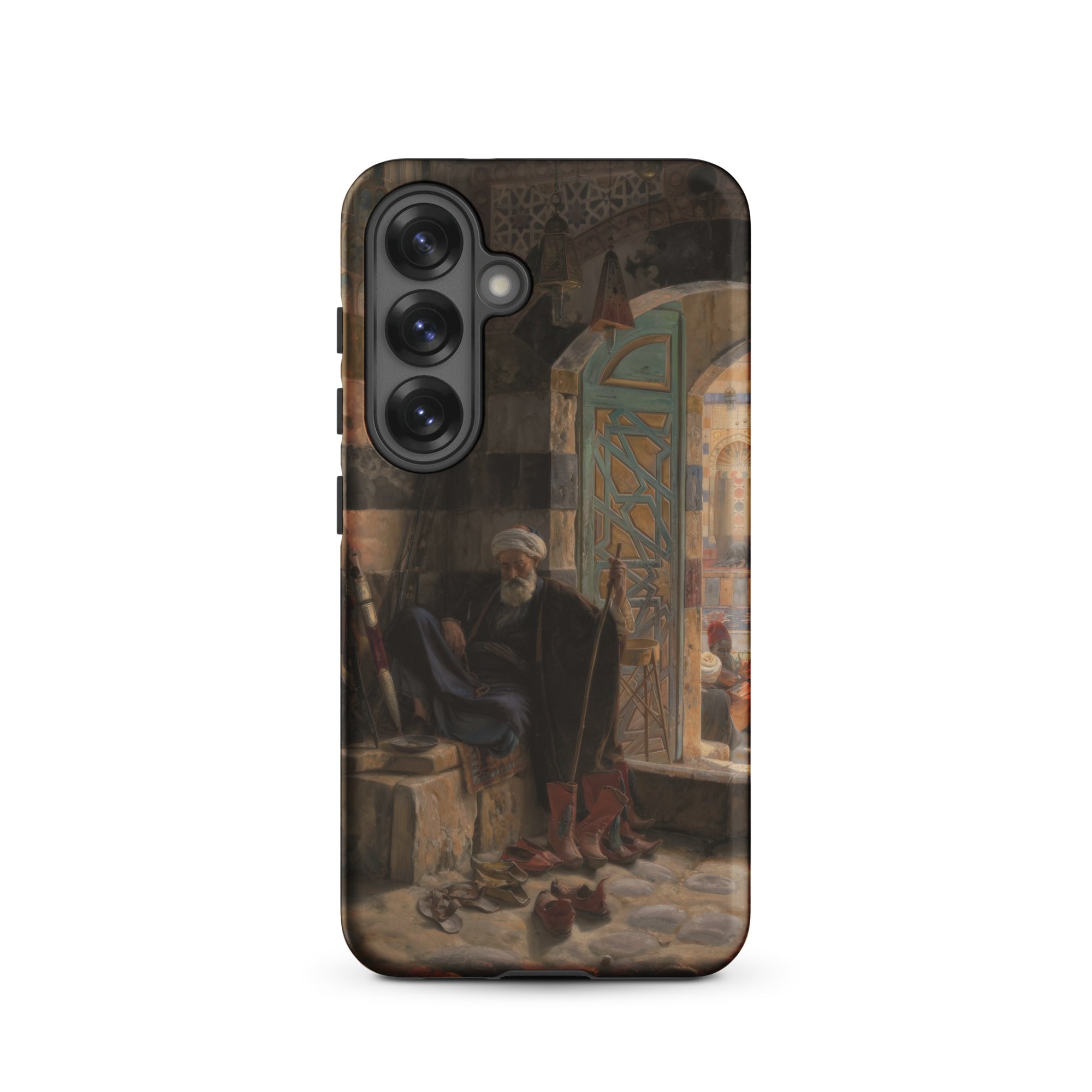 Warden of the Mosque Gustave Bauernfeind Samsung Case, Galaxy S25 / Matte, Phone Case Classical Painting Man Traditional Attire Seated