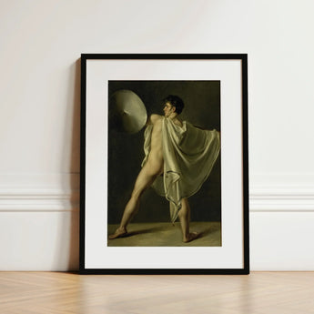 Warrior with Lance and Shield - Jean-eugene-charles Alberti Art Print / Canvas, Riveted Rim, Prints