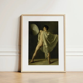 Warrior with Lance and Shield - Jean-eugene-charles Alberti Art Print / Canvas, Riveted Rim, Prints