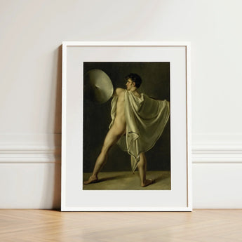 Warrior with Lance and Shield - Jean-eugene-charles Alberti Art Print / Canvas, Riveted Rim, Prints