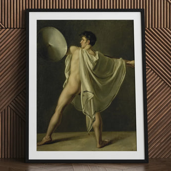 Warrior with Lance and Shield - Jean-eugene-charles Alberti Art Print / Canvas, Riveted Rim, Prints