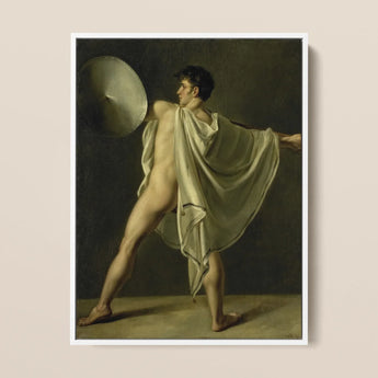 Warrior with Lance and Shield - Jean-eugene-charles Alberti Art Print / Canvas, Riveted Rim, Prints