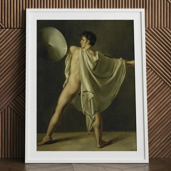 Warrior with Lance and Shield - Jean-eugene-charles Alberti Art Print / Canvas, Riveted Rim, Prints