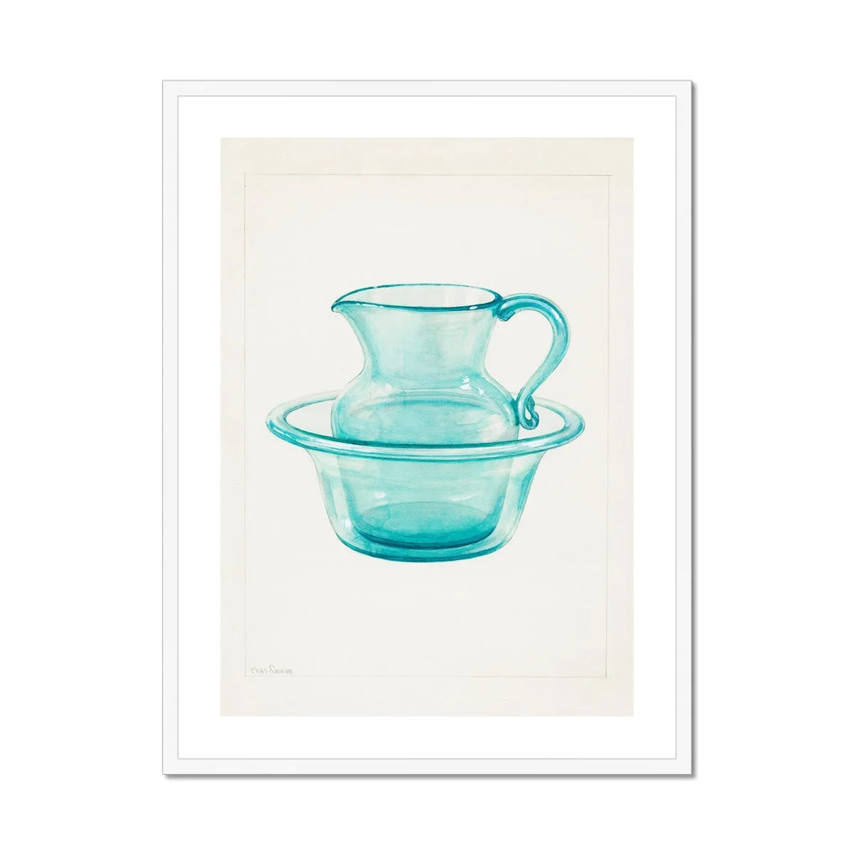 Wash Bowl & Pitcher - Charles Caseau 1930s Art Print