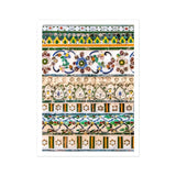 Wat Arun - Decorative Thai Mosaic Art Print / Canvas Decorative Mosaic Pattern Floral Designs Geometric Shapes Ornate Wat Arun Mosaic,