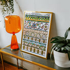 Wat Arun - Decorative Thai Mosaic Art Print, Colorful Framed Mosaic Artwork Intricate Patterns Designs