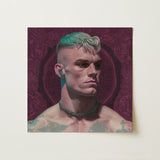 Watch and Learn - Gay Cyberpunk Art Print / Canvas, Gay Art Print, Striking Portrait Print, Contemporary Queer Aesthetics