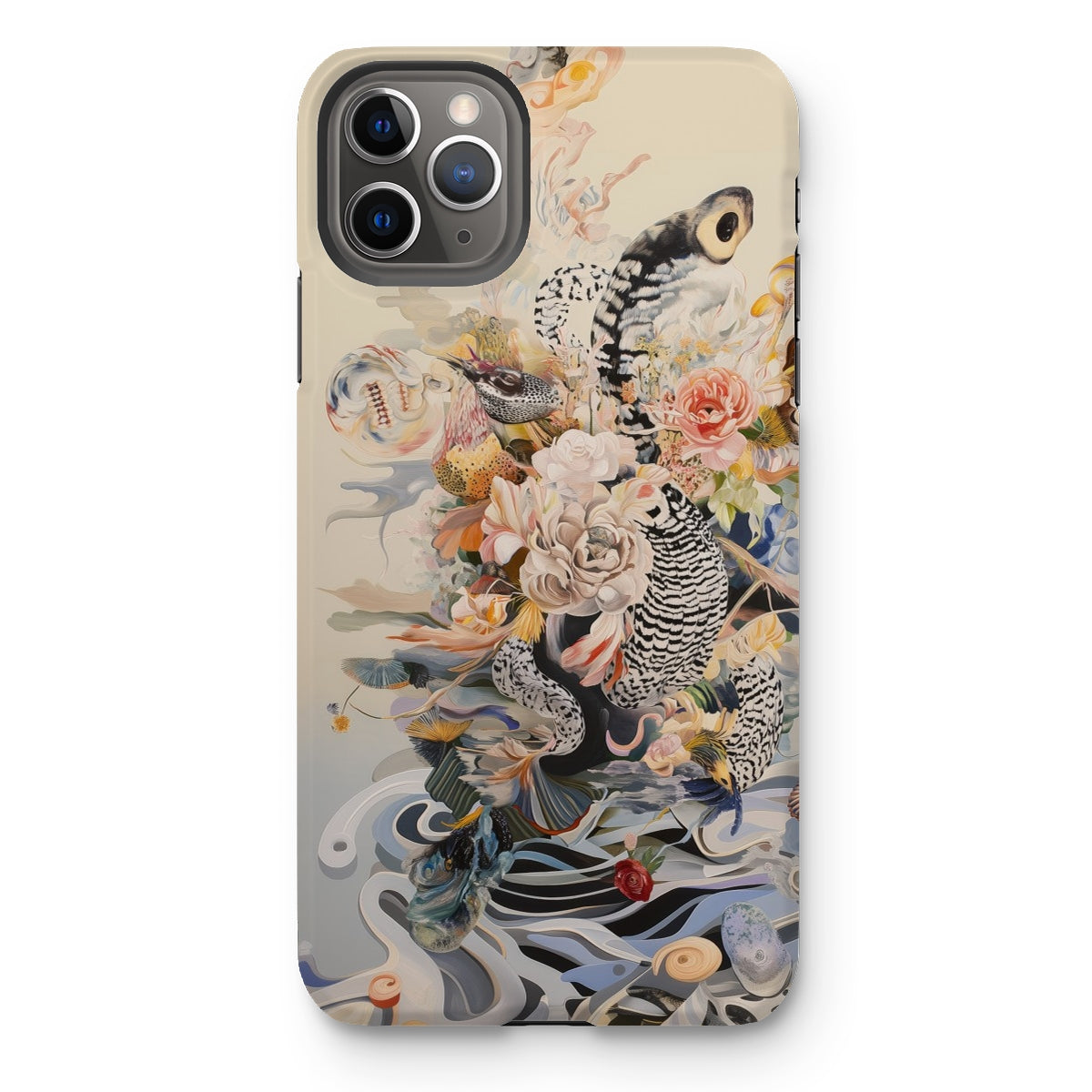 Watchtower - Surreal Floral Alien Art Iphone Case, 11 Pro Max / Matte, Floral Patterned Phone Case