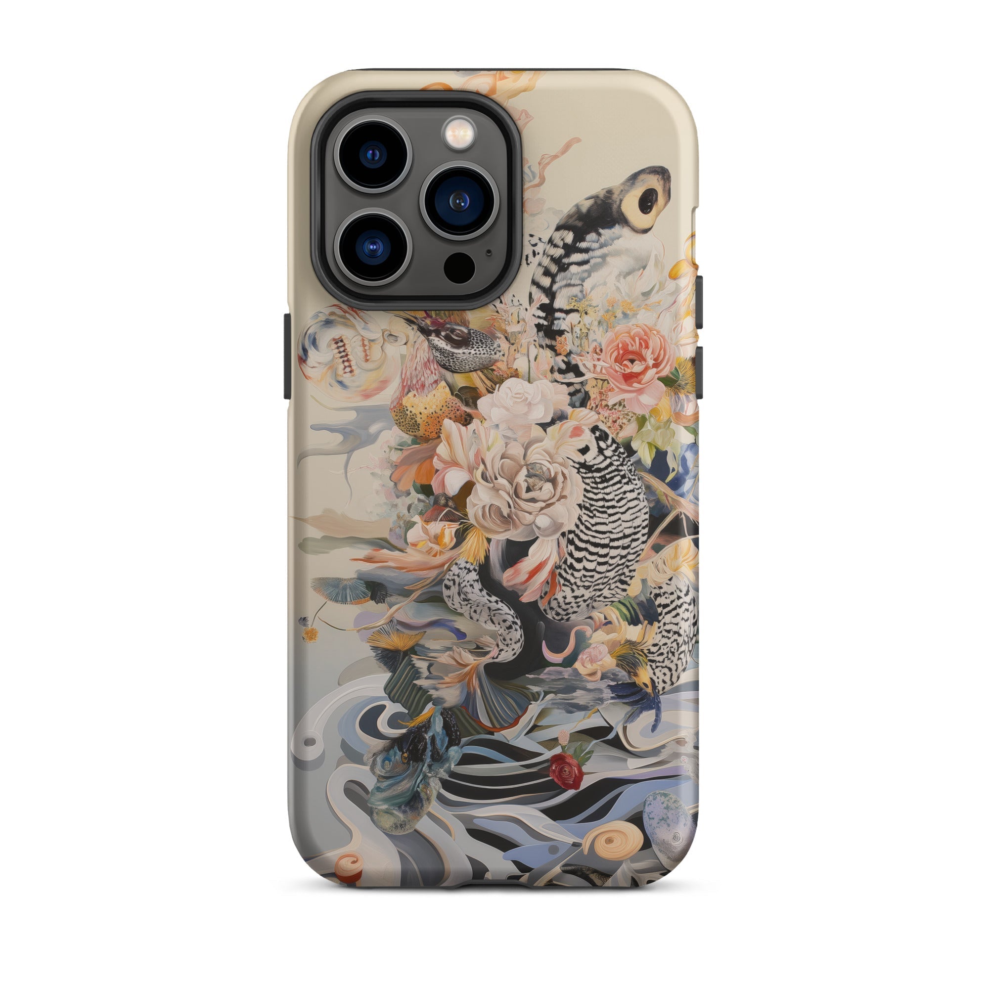 Watchtower Surreal Floral Alien Art Iphone Case, 14 Pro Max / Matte, Floral Snake Patterned Phone Case