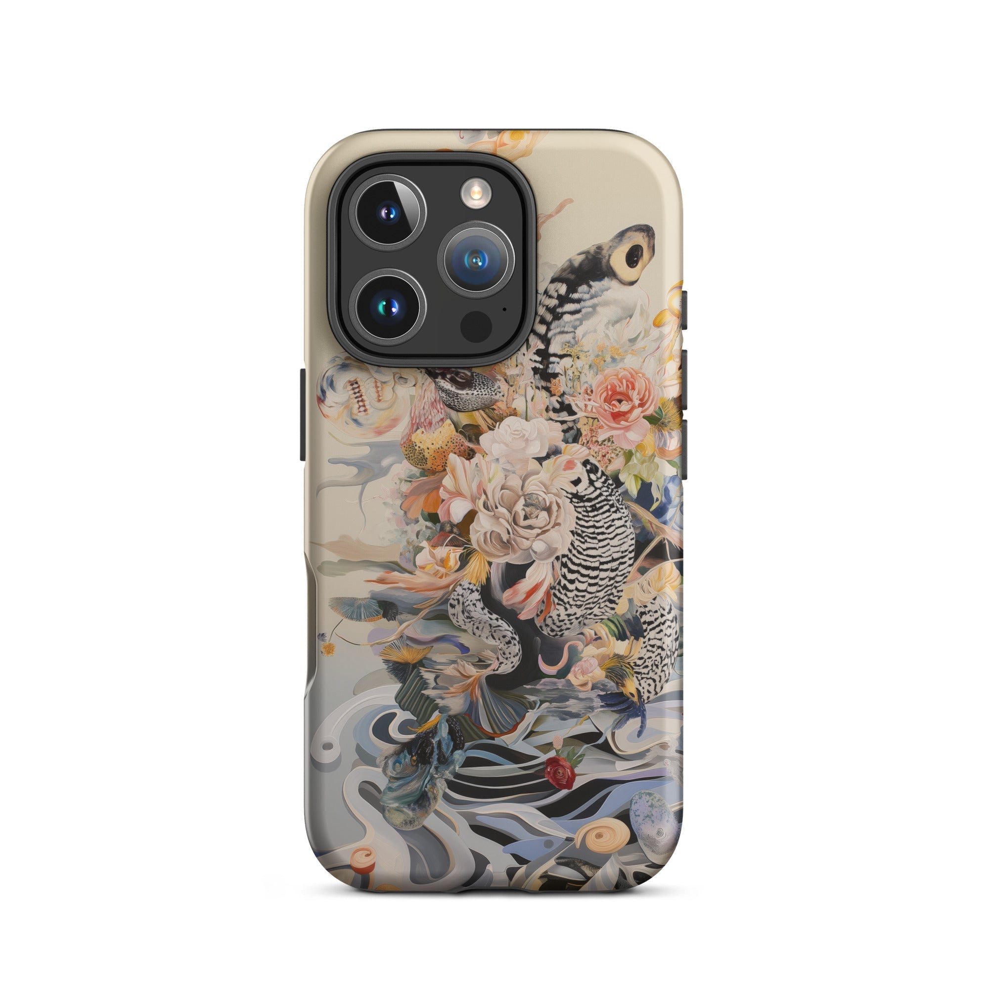 Watchtower Surreal Floral Alien Art Iphone Case, 16 Pro / Matte, Floral Patterned Phone Case